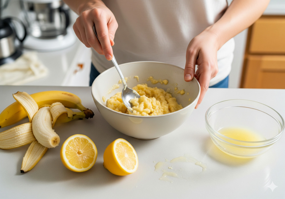 Muz ve Limon Maskesi Muz ve Limon Maskesi